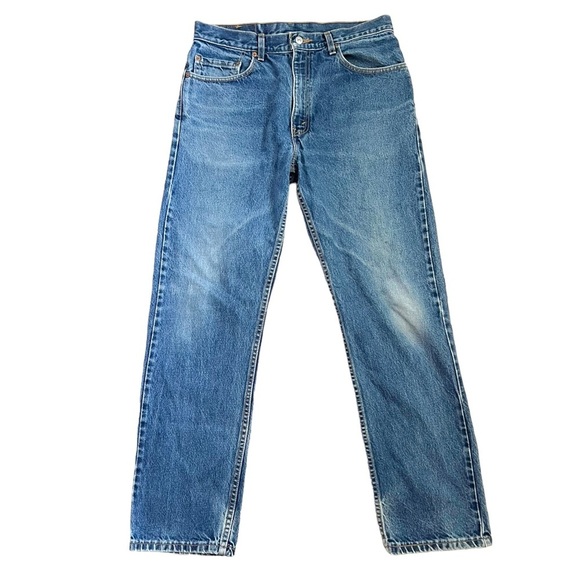 Vintage 2001 Levi’s 505 Regular Fit Straight Leg Jeans Medium Wash USA / 33 X 30 - Picture 1 of 10